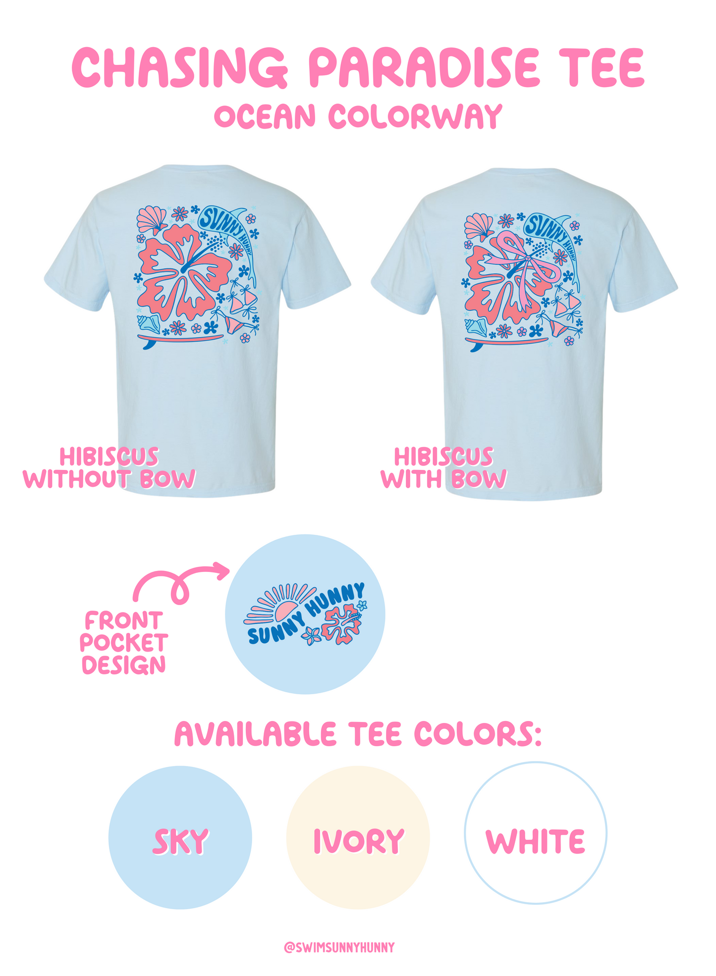 Chasing Paradise tee - Ocean