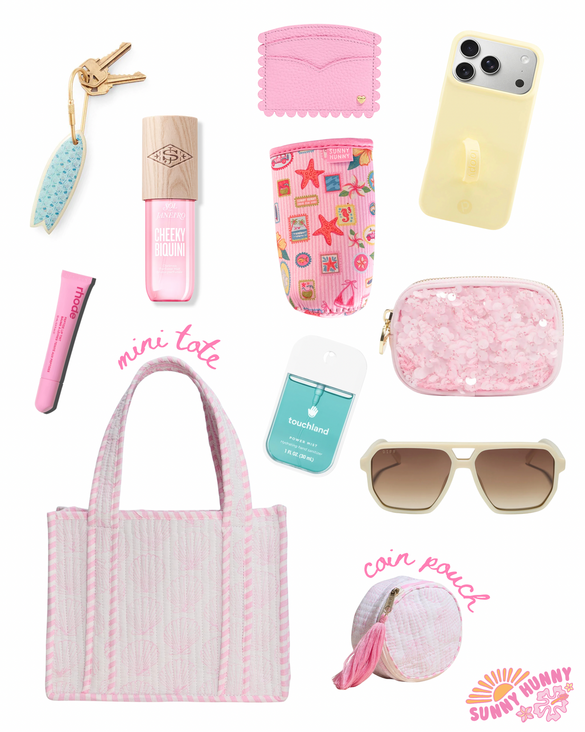 Pink Shell Mini Tote