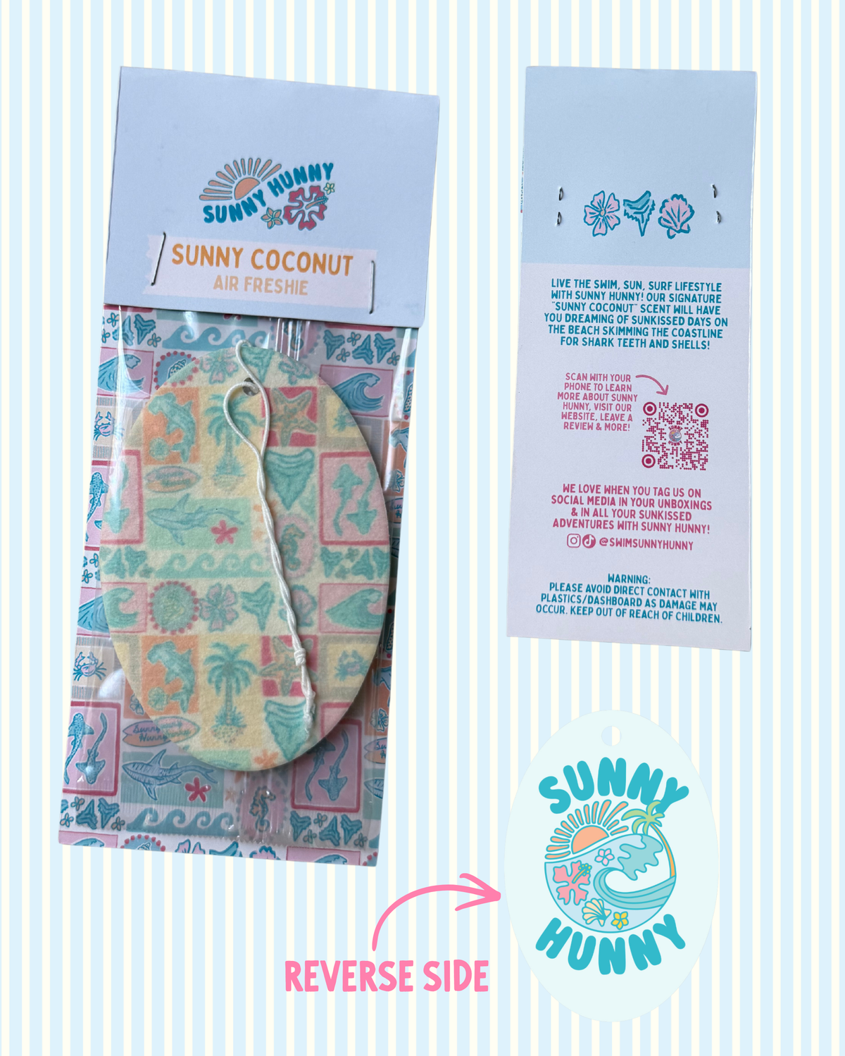 Summer Sharks “Sunny Coconut” Air Freshie