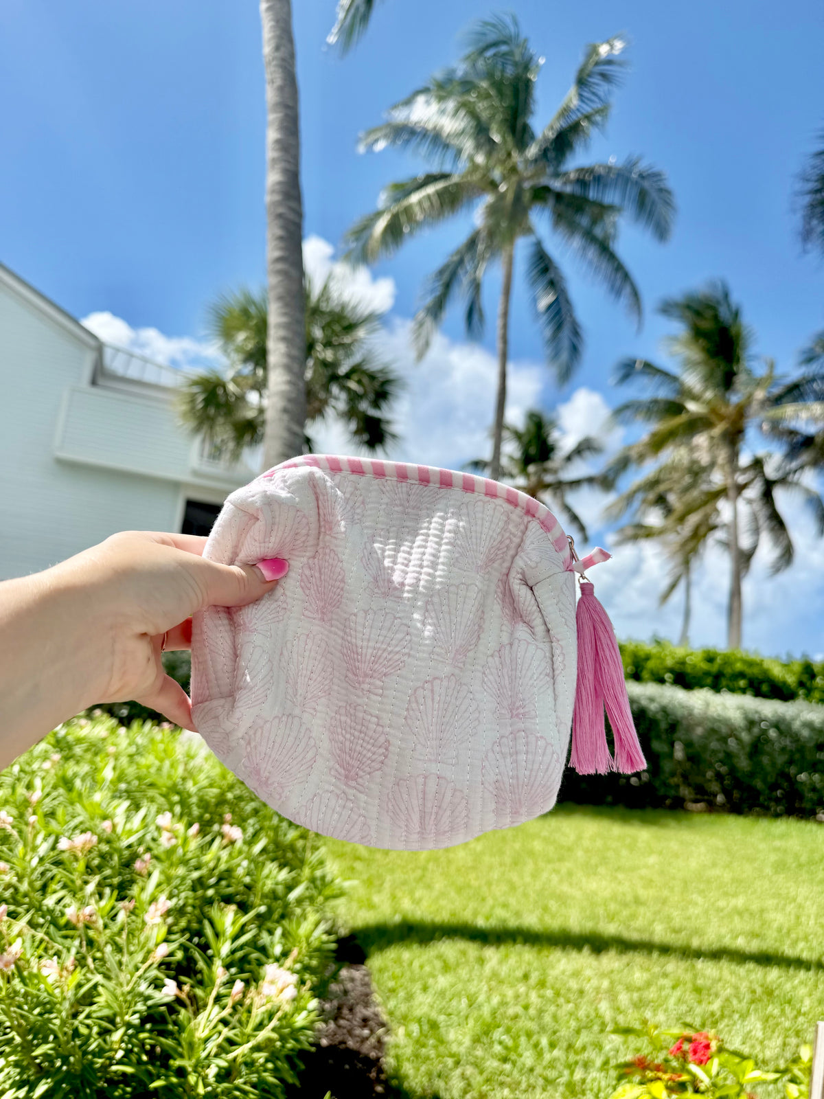 Pink Shell Makeup Pouch
