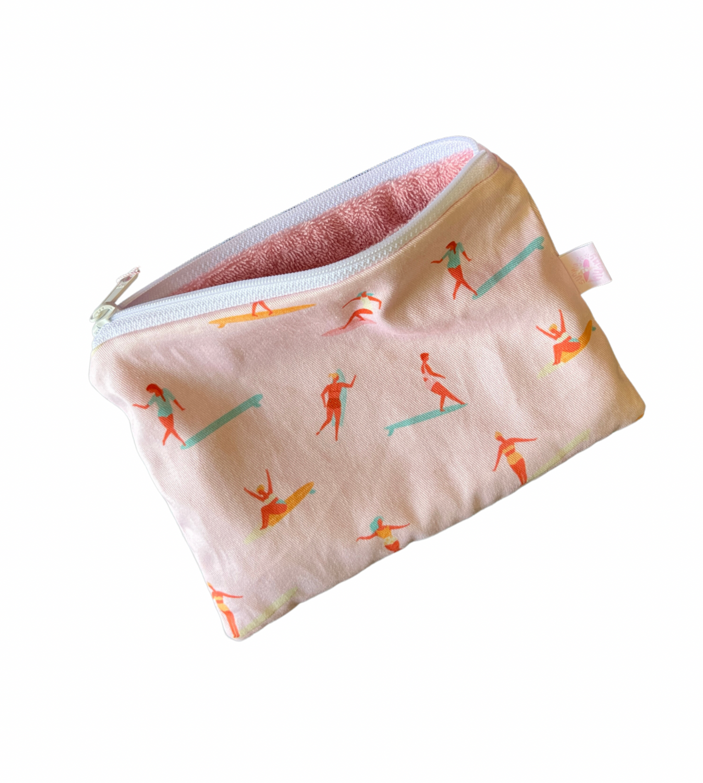 Small Terry Lined Pouch - Summer Surfer