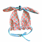 Seaside top (XS) - Mint Shells & Miami Palm Checkers