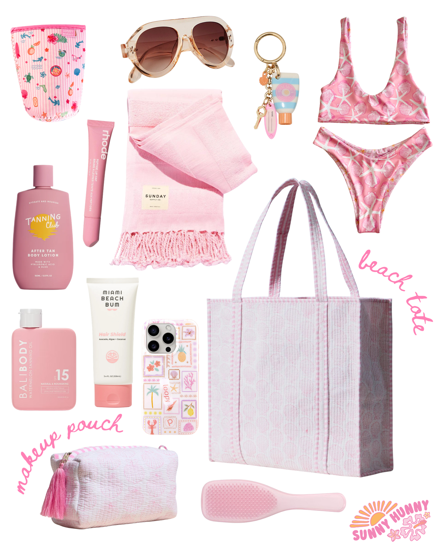 Pink Shell Beach Tote